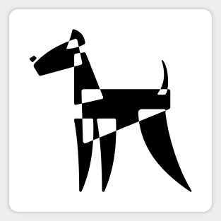 Airedale Terrier. Dog breed silhouette. Build your collection. Magnet